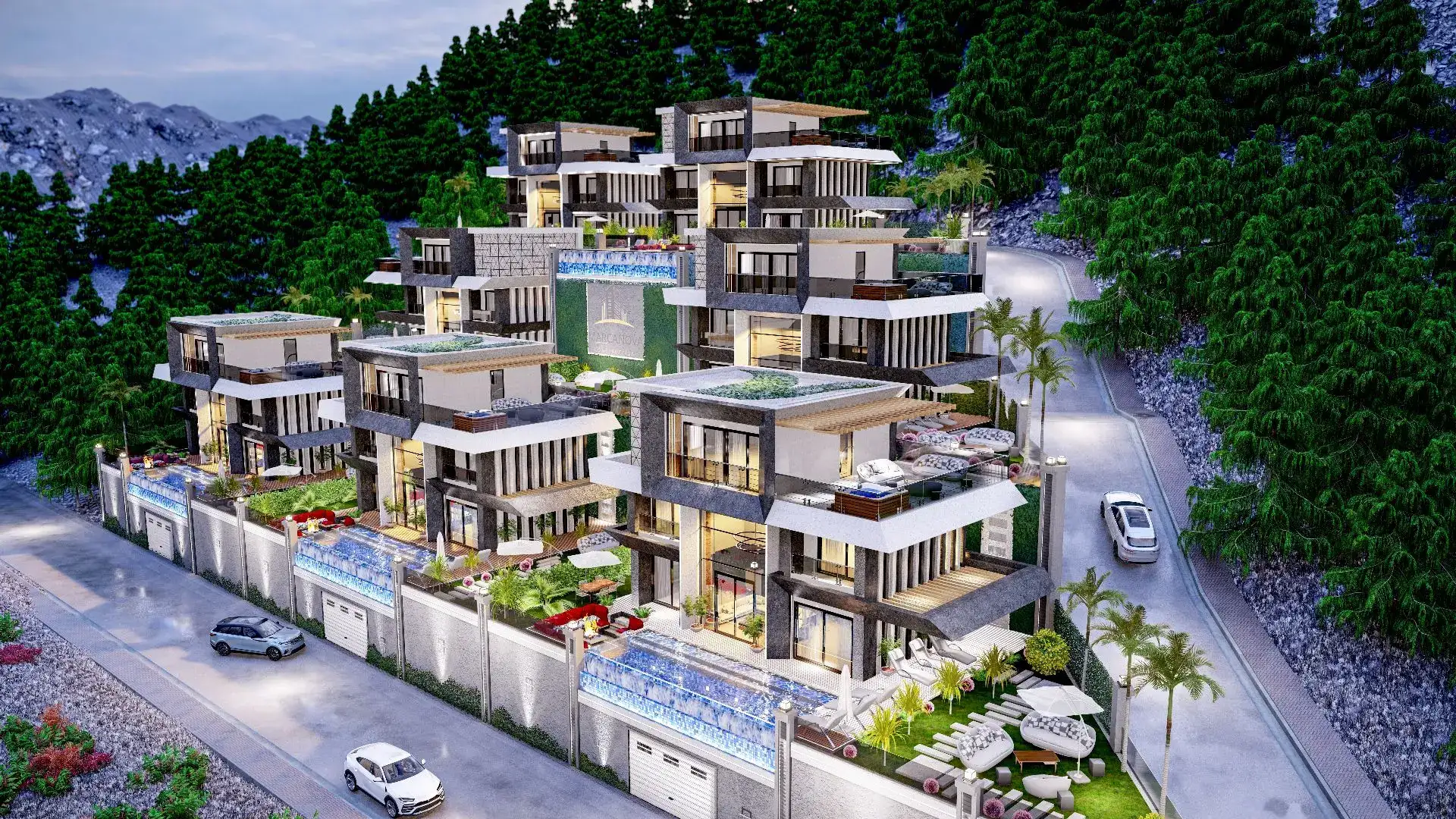 VILLA PROJECT UNDER CONSTRUCTION IN ALANYA / TEPE DISTRICT