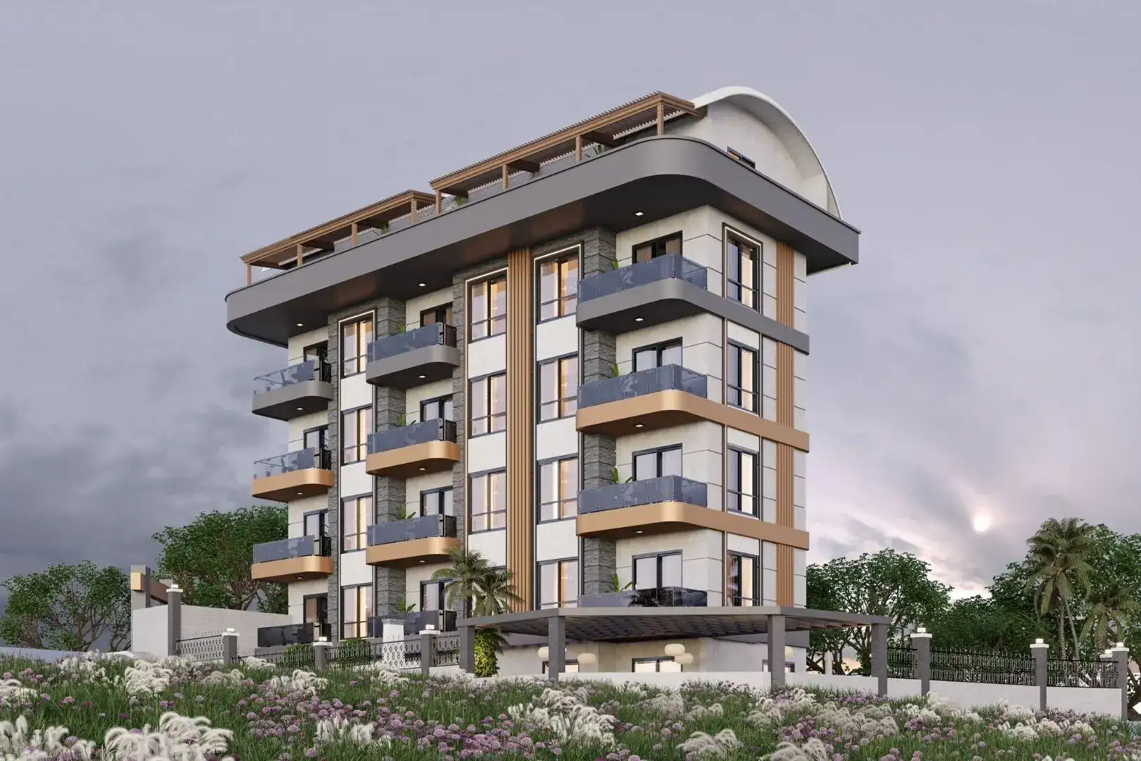 NEW PROJECT AT THE CONSTRUCTION STAGE IN DEMIRTAS DISTRICT FOR SALE