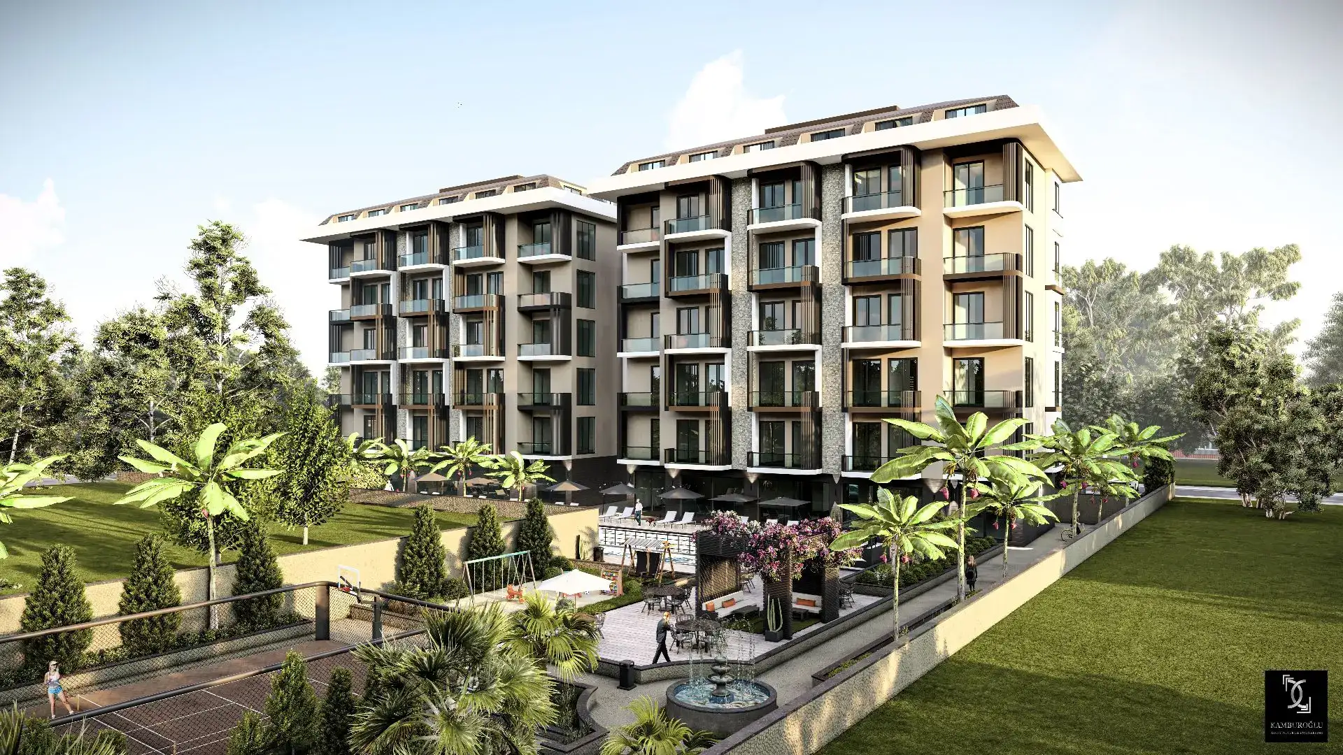 RESIDENTIAL COMPLEX PROJECT 200M FROM THE BEACH IN ALANYA KESTEL 