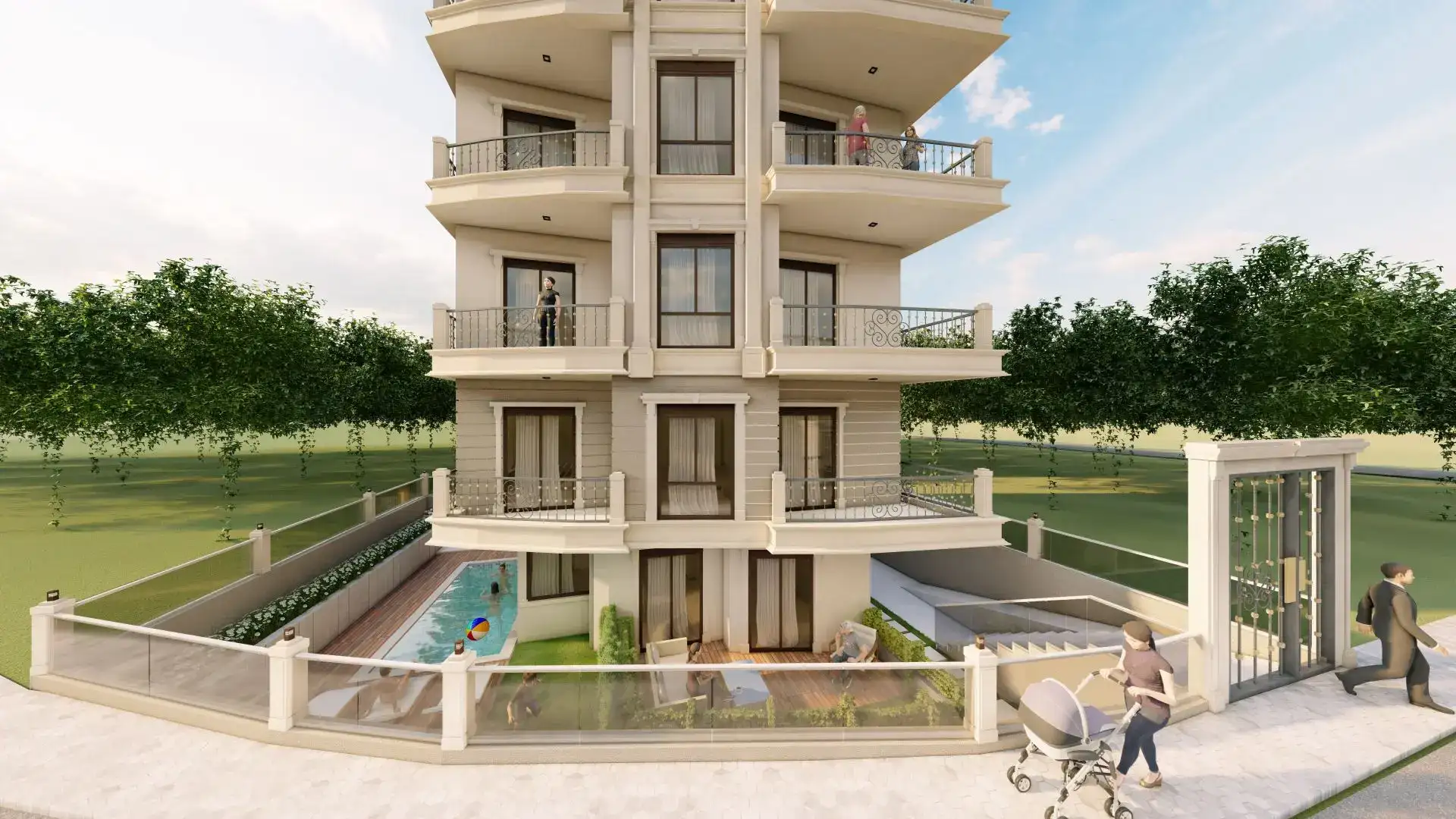 COMPLEX PROJECT IN THE CENTER OF ALANYA ONLY 250M FROM KEYKUBAT BEACH