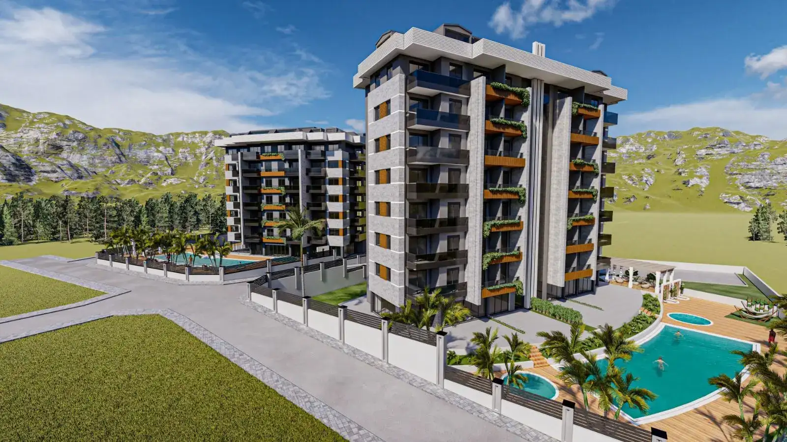 COMPLEX PROJECT IN THE DEVELOPING STAGE IN ALANYA DEMIRTAS DISTRICT