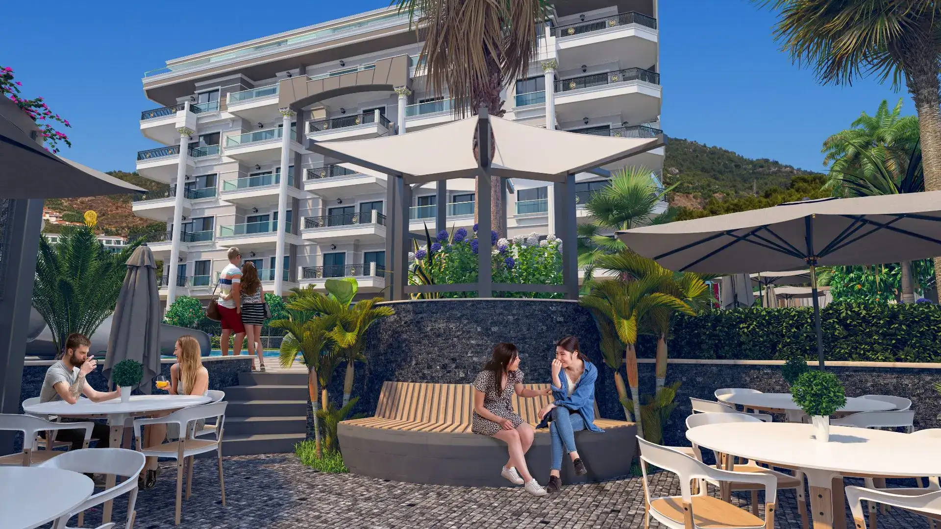 APARTMENTS WITH SEA AND MOUNTAIN VIEWS FROM THE DEVELOPER IN KARGICAK