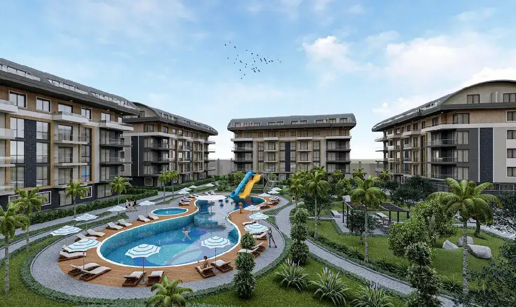 FULL ACTİVİTY AND FURNİSHED APARTMENT FOR SALE İN OBA -ALANYA