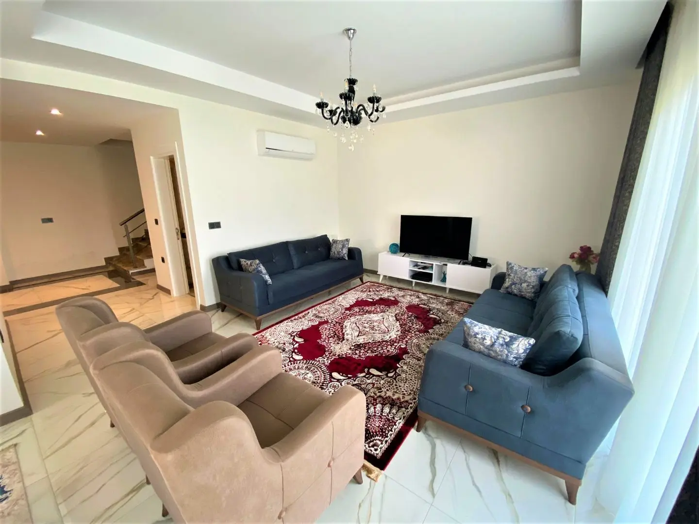 4+2 FURNISHED FLAT WITH VIEW FOR SALE IN ALANYA KARGICAK