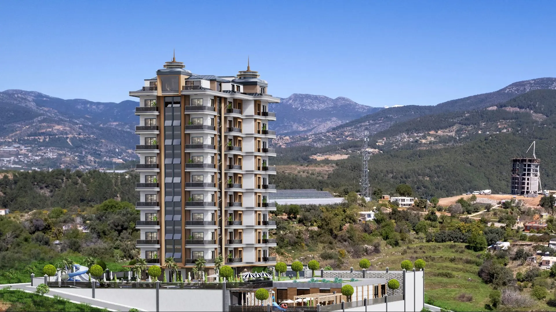 NEW RESIDENTIAL COMPLEX PROJECT WITH SEA VIEWS IN ALANYA KESTEL