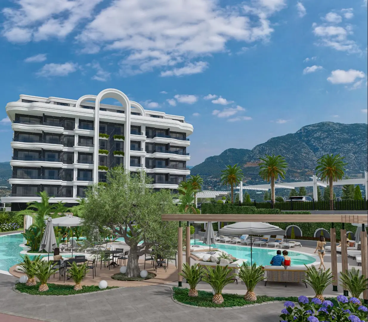 GORGEOUS PROJECT ON THE FIRST COAST LINE IN KESTEL-ALANYA