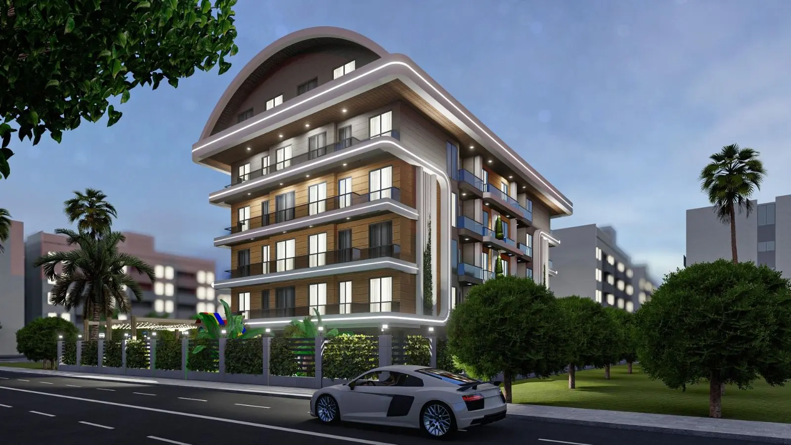 1+1 FLAT FOR SALE FROM THE PROJECT IN ALANYA CENTER