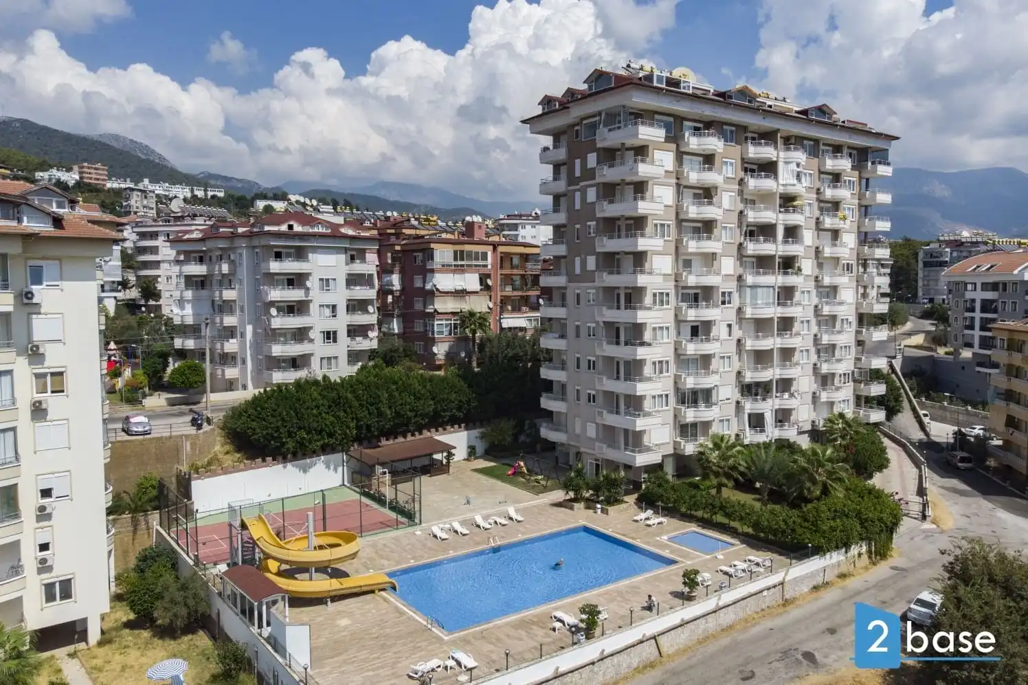 1+1 FLAT WITH BEAUTIFUL VIEW OF ALANYA CITY IN CIKCILLI - ALANYA