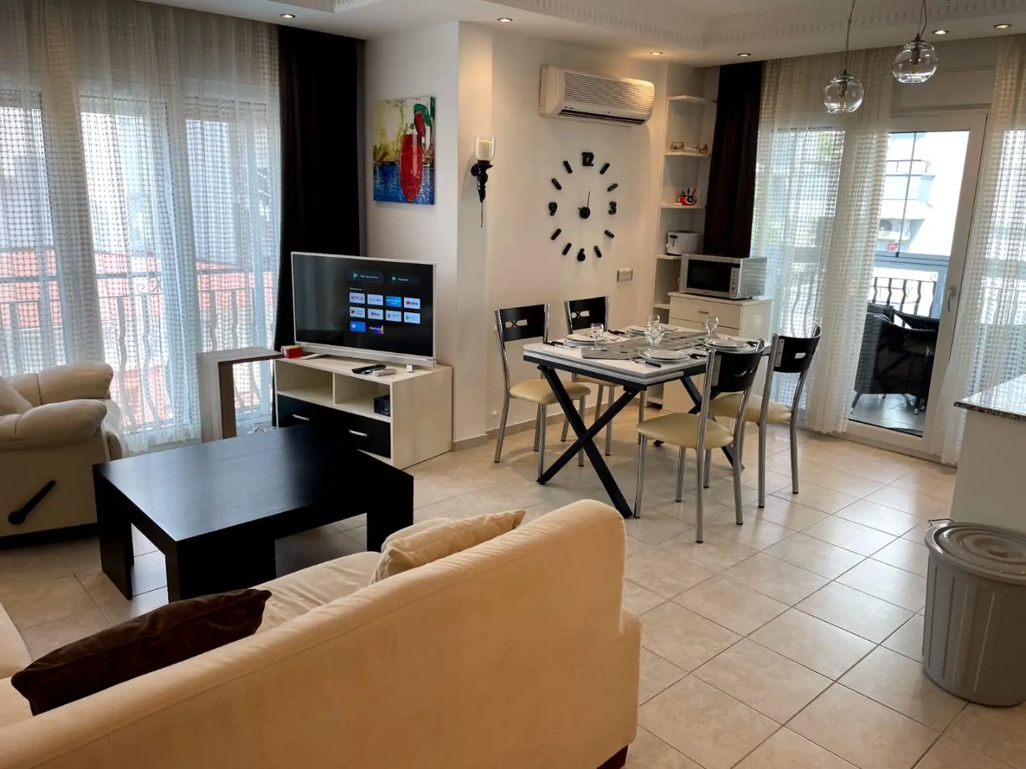 1+1 FURNISHED FLAT 300 METERS FROM OBA BEACH