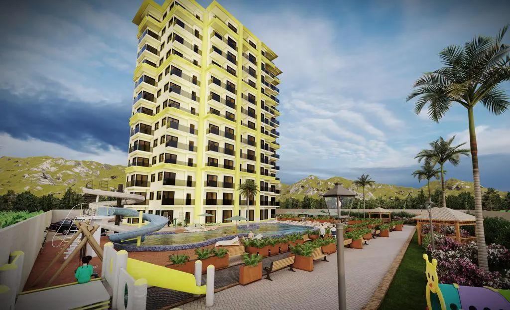 APARTMENT 1+1 WITH AREA 54M2 IN A NEW COMPLEX IN MAHMUTLAR-ALANYA