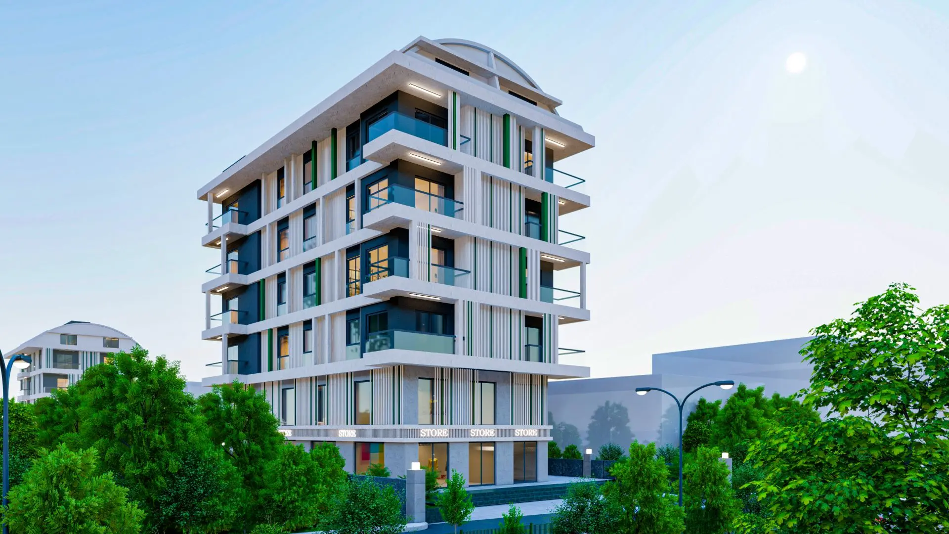APARTMENTS IN AN EXCELLENT PROJECT IN THE CENTER OF ALANYA 