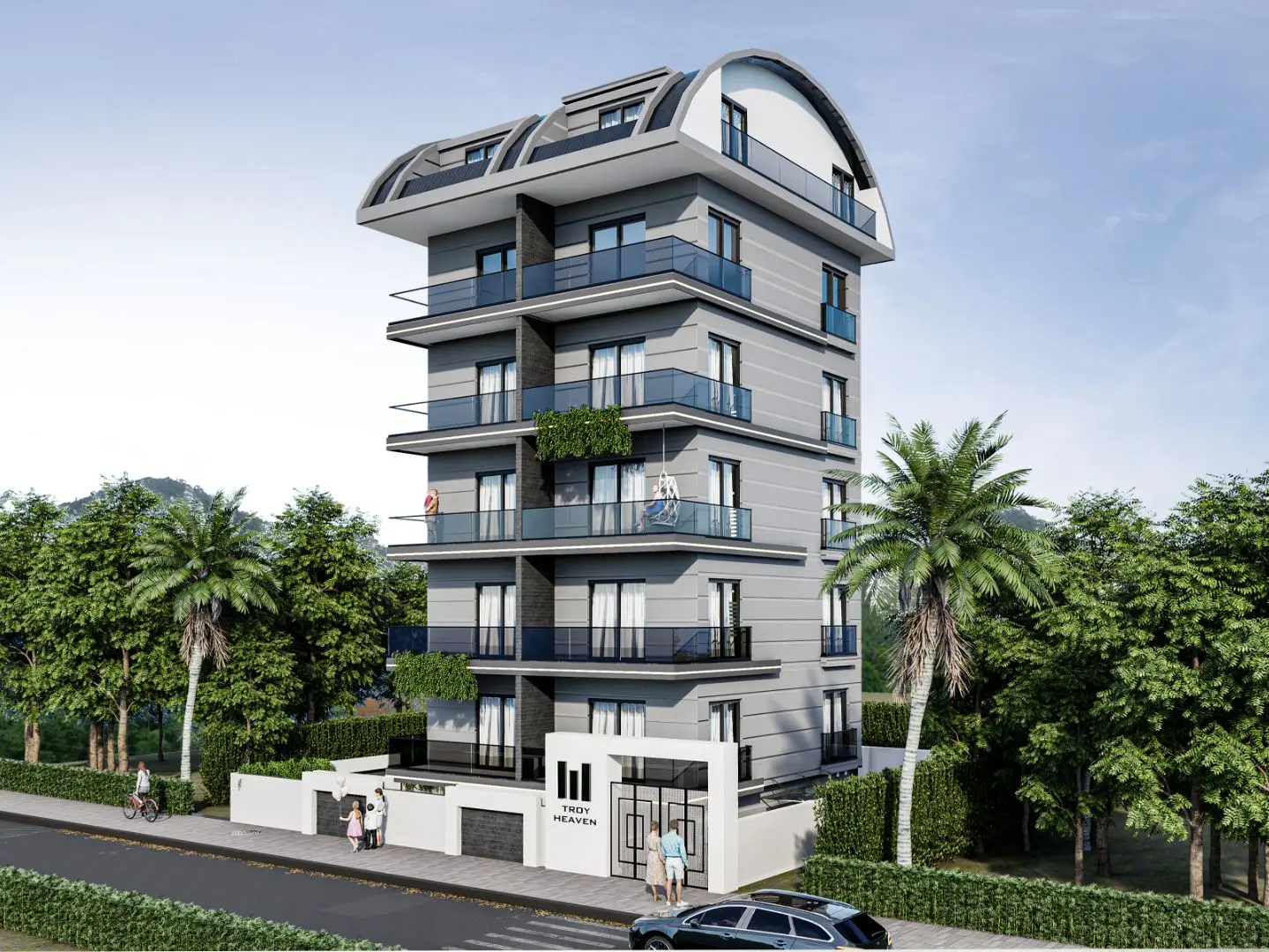 LAST 1+1 APARTMENTS IN A NEW PROJECT IN THE CENTER OF ALANYA