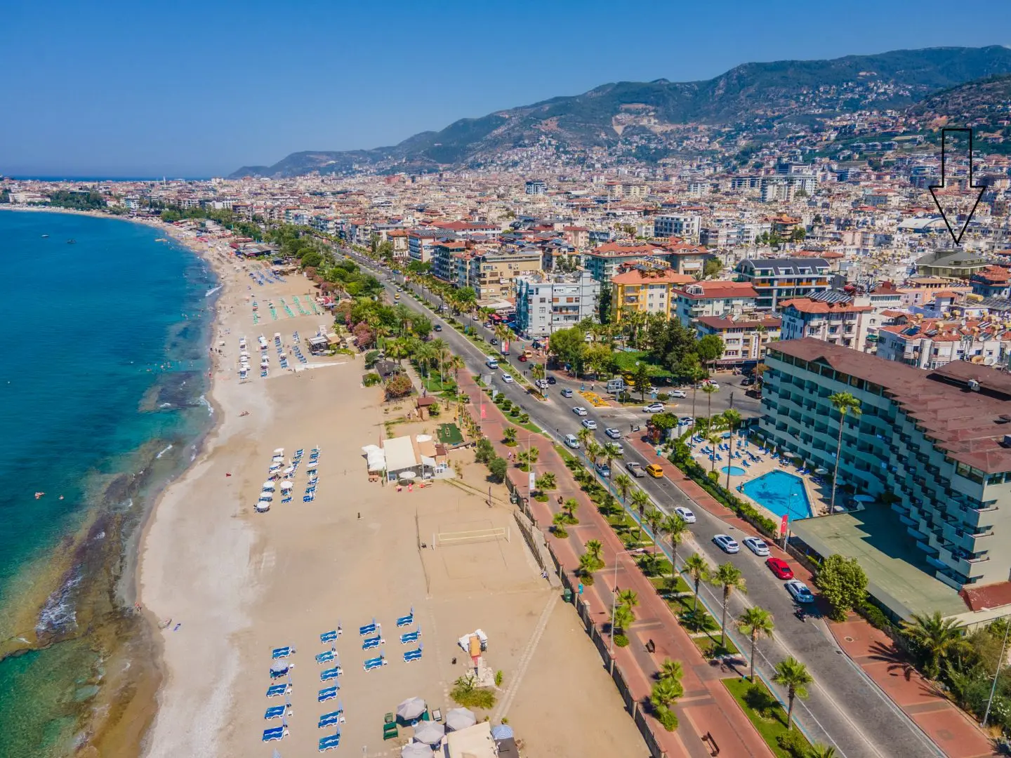 100M FROM THE SEA 1+1 NEW FLAT (52M²) IN OBA-ALANYA