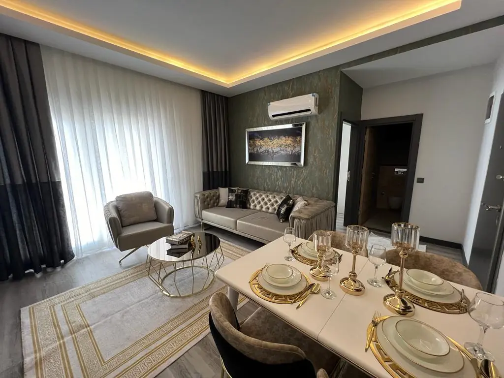 FULLY LUXURY FURNISHED 1+1 FLAT FOR SALE IN MAHMUTLAR ALANYA