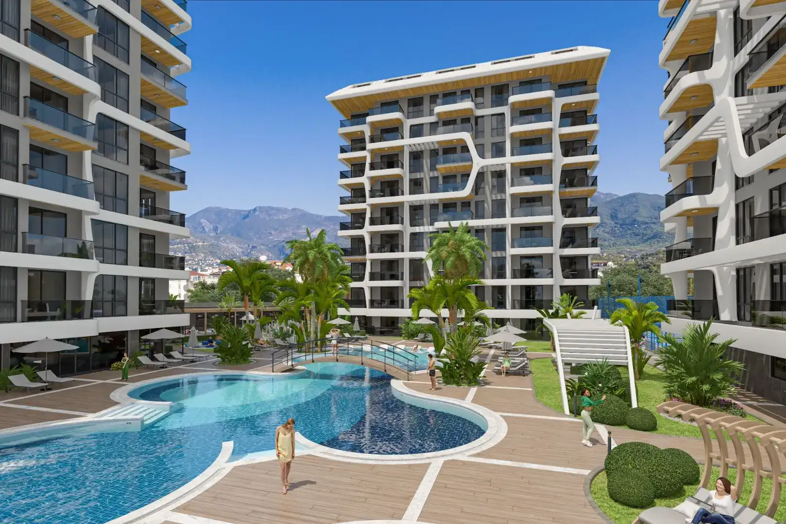 NEW PREMIUM PROJECT IN ALANYA TOSMUR DISTRICT 400M FROM THE SEA