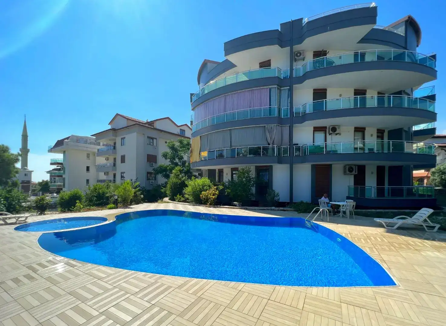 Fully Furnished Duplex Apartment With Sea View For Sale In Kestel